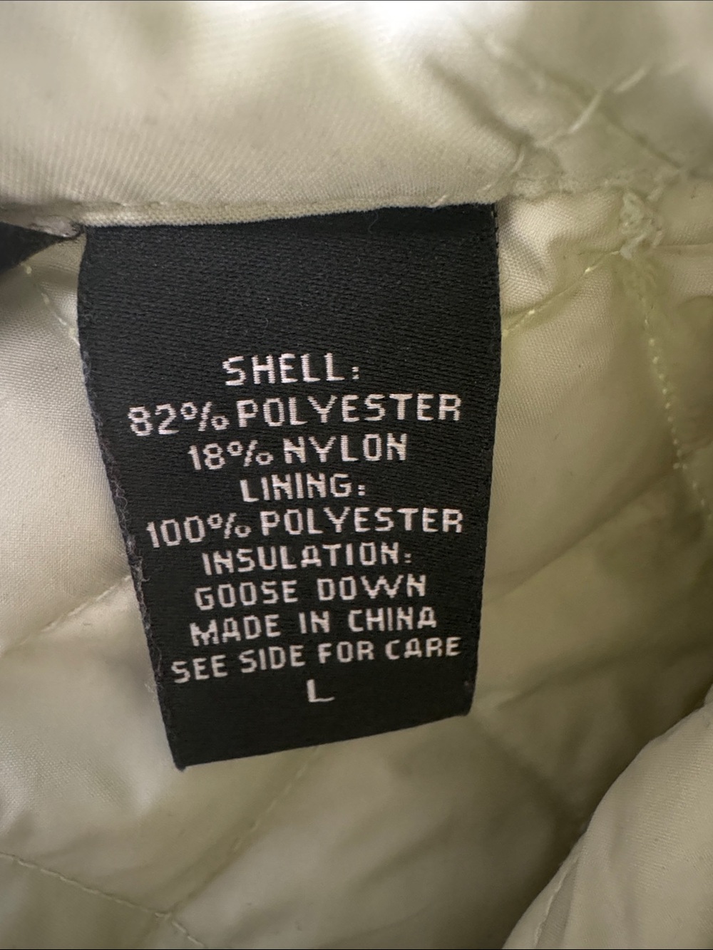 Eddie Bauer Goose Down Quilted Puffer Jacket Sage Green Large Gorpcore Hiking - Picture 5 of 13